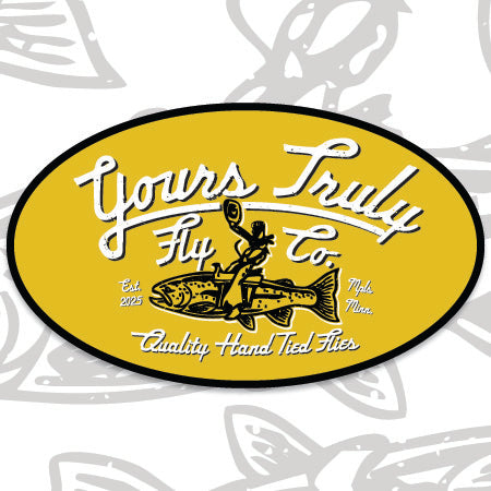 Yours Truly Fly Co Sticker - 3"x2"